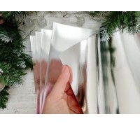 Лист односторонней бумаги с серебряным фольгированием 30x30 от Scrapmir Серебро из коллекции Hello Christmas 